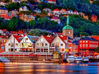Jigsaw Puzzle «Evening Bergen»