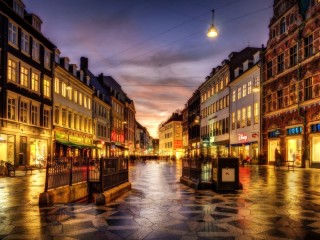 Quebra-cabeça «Evening Copenhagen»