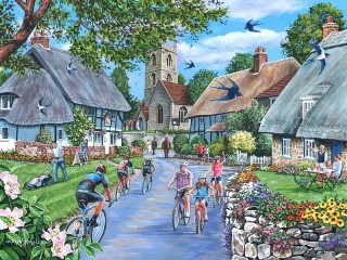 Jigsaw Puzzle «Bike walk»