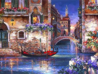 Jigsaw Puzzle «Venice in flowers»