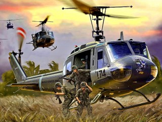 Jigsaw Puzzle «Helicopter landing»