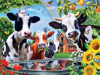 Jigsaw Puzzle «Funny cows»
