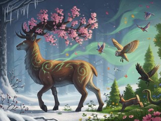 Bulmaca «spring deer»