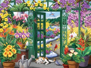 Jigsaw Puzzle «Spring garden»