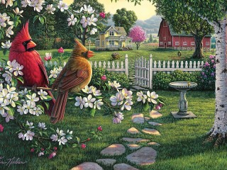 Пазл «Весенний сад»
