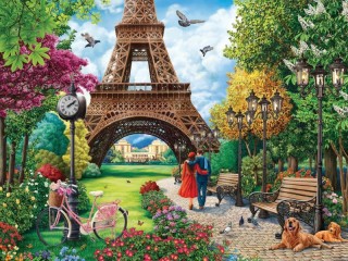 Jigsaw Puzzle «Spring in Paris»