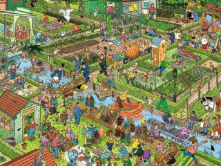 Puzzle «cheerful garden»