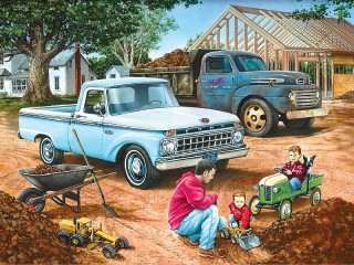 Jigsaw Puzzle «Together with dad»