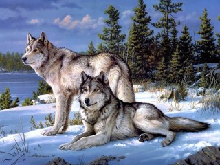 Пазл «Волки»