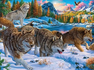 Jigsaw Puzzle «Wolves»
