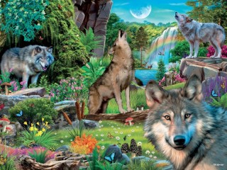 Пазл «Волки»