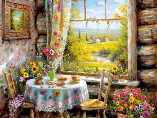 Jigsaw Puzzle «Tea time»