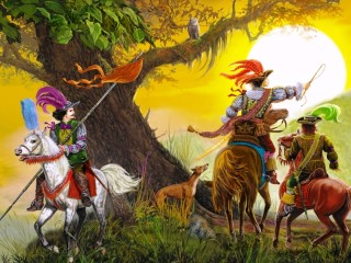 Jigsaw Puzzle «Horse riders»