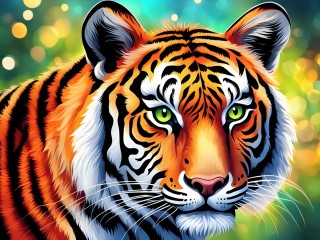 Jigsaw Puzzle «Tiger look»