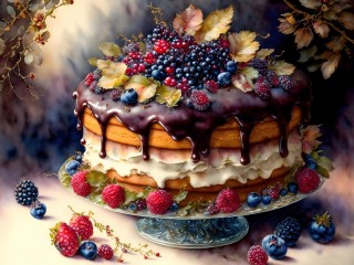 Quebra-cabeça «Berry cake»