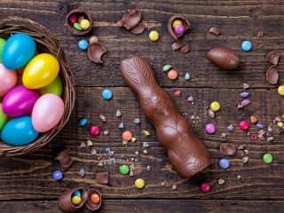 Jigsaw Puzzle «Eggs and rabbit»