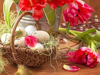 Jigsaw Puzzle «Eggs in a basket»