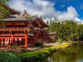 Puzzle «Byodo-In temple»