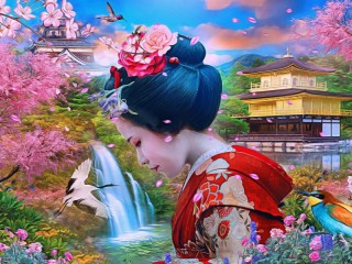 Jigsaw Puzzle «Japanese collage»