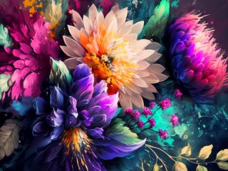 Puzzle «bright petals»