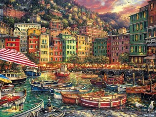 Jigsaw Puzzle «Bright town»