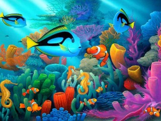 Jigsaw Puzzle «Bright underwater world»