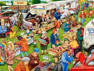 Jigsaw Puzzle «Trade fair»