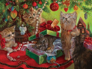 Jigsaw Puzzle «Tree for cats»