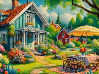Jigsaw Puzzle «In the country»