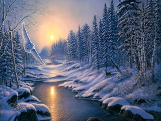 Пазл «Закат зимы»