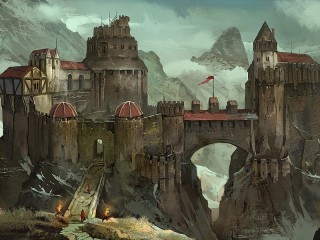 Пазл «Замок с мостами»