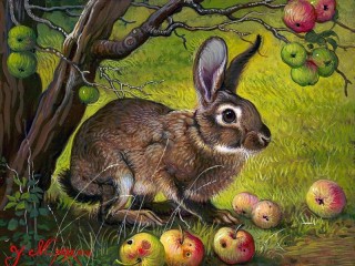 Пазл «Заяц под яблоней»
