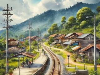 Jigsaw Puzzle «Railway»