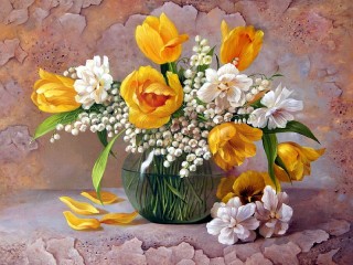 Пазл «Желтые тюльпаны»