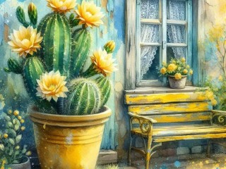 パズル «Yellow cactus»
