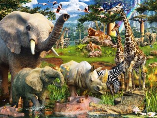 Jigsaw Puzzle «Animals of Africa»