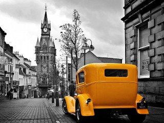 Puzzle «Yellow car»