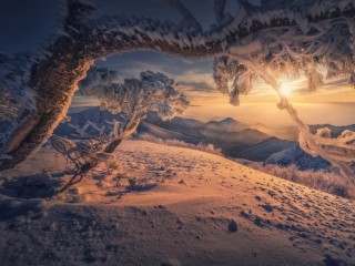 Puzzle «Winter in the mountains»