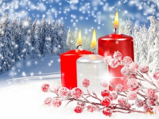 Пазл «Winter candles»