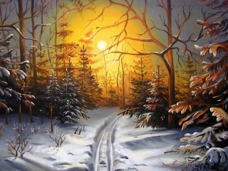 Пазл «Зимний лес»