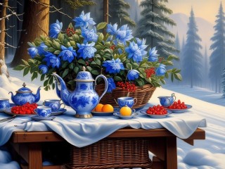 Puzzle «Winter still life»