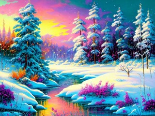 Пазл «Зимний пейзаж»