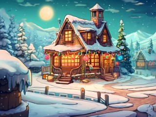 Rompecabezas «Winter village»