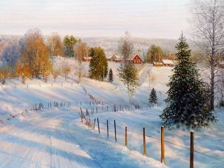 Jigsaw Puzzle «Winter road»