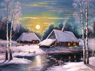 Puzzle «Winter night»