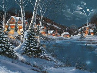 Puzzle «Winter night»