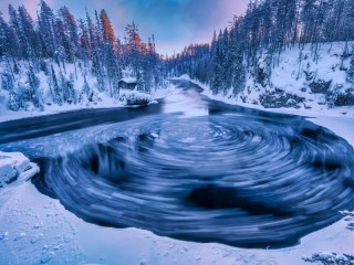 Jigsaw Puzzle «winter river»