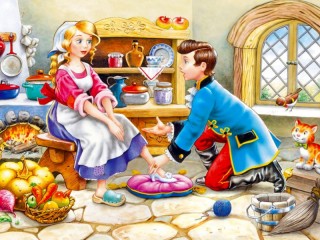Пазл «Cinderella and the prince»