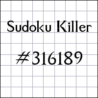 Судоку-киллер №316189