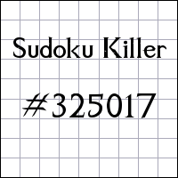 Судоку-киллер №325017